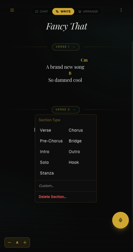 Assign Song Types